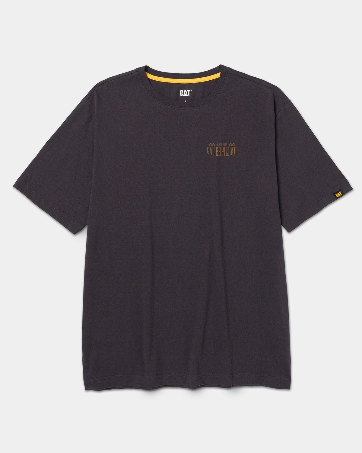 CAT workwear men's winged globe basic graphic t-shirt washed black 