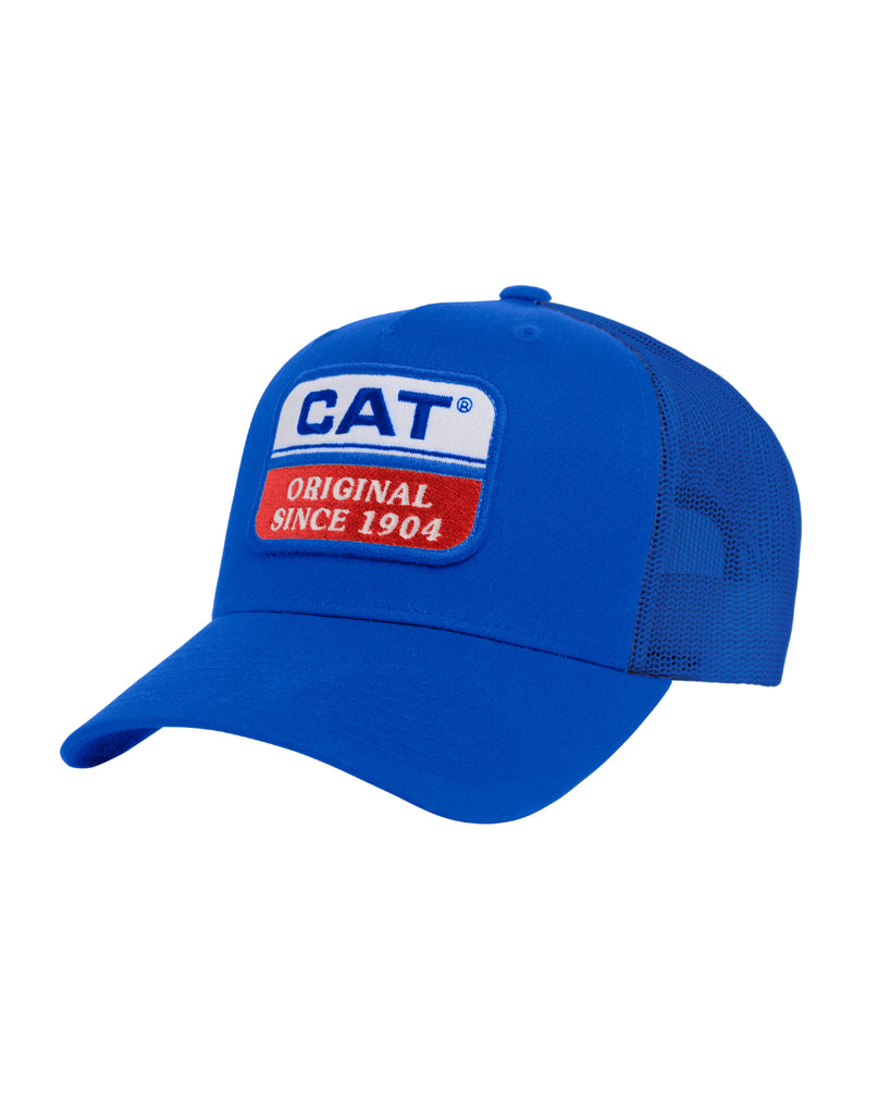 Cat Workwear The Original 1904 Trucker Hat The Fall Guy Movie Bright Blue Front