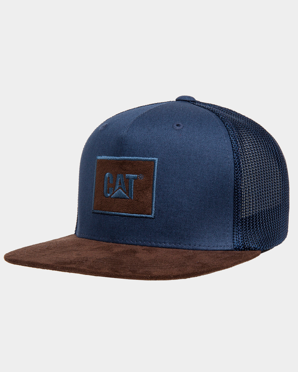 CAT Workwear Unisex Suede Flexfit Hat Navy Front