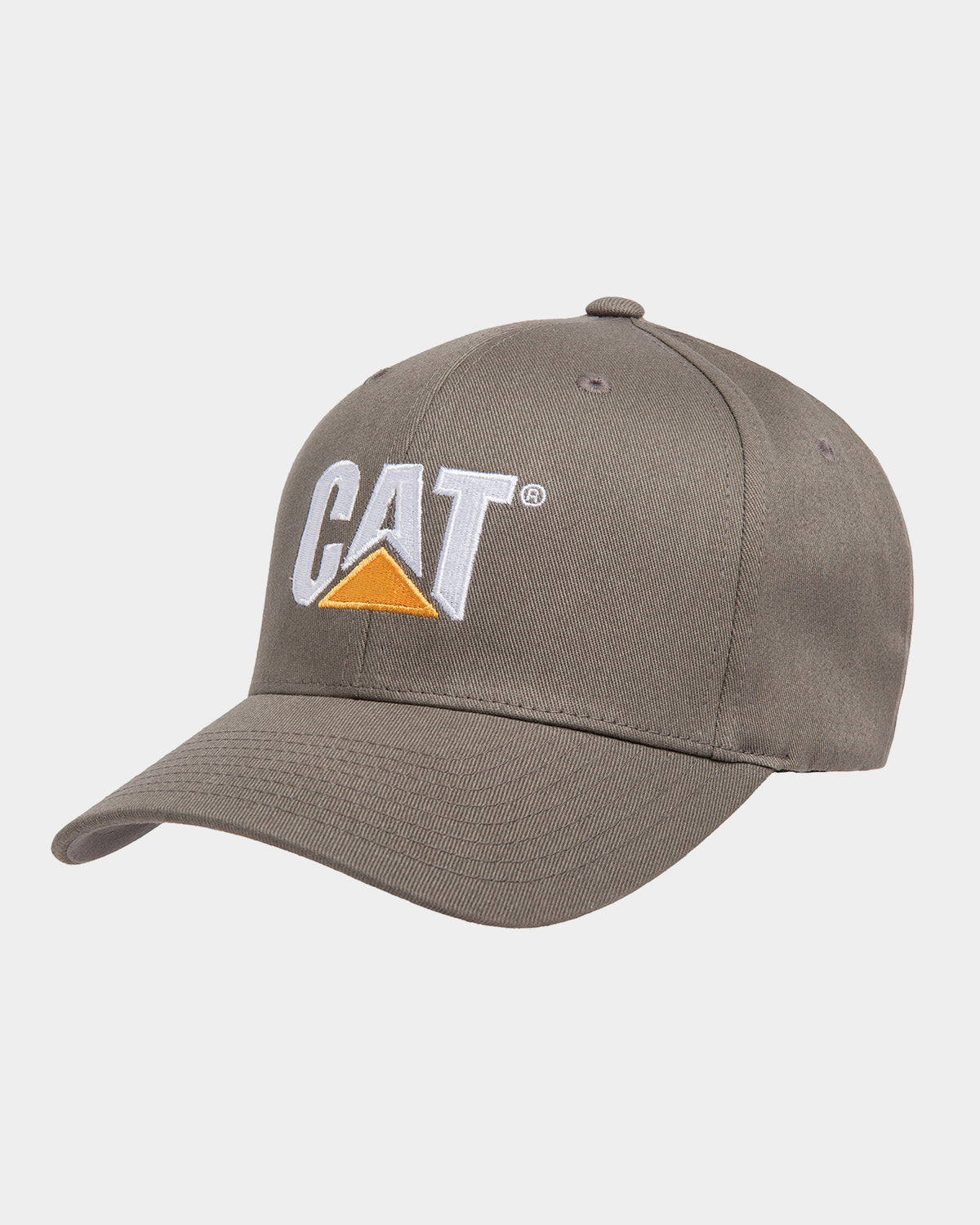 Cat workwear trademark flexfit hat grey front