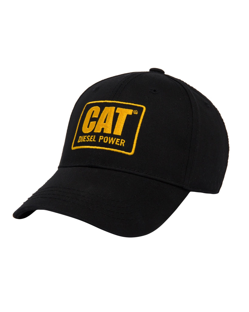CAT Workwear Unisex Curve Bill Diesel Power Cap Black Front