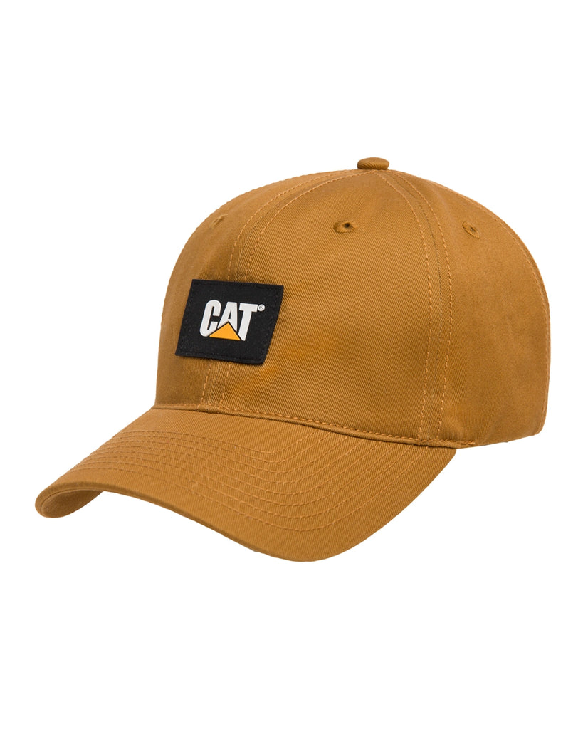 CAT Workwear Unisex Logo Label Unstructured Cap Bronze Left