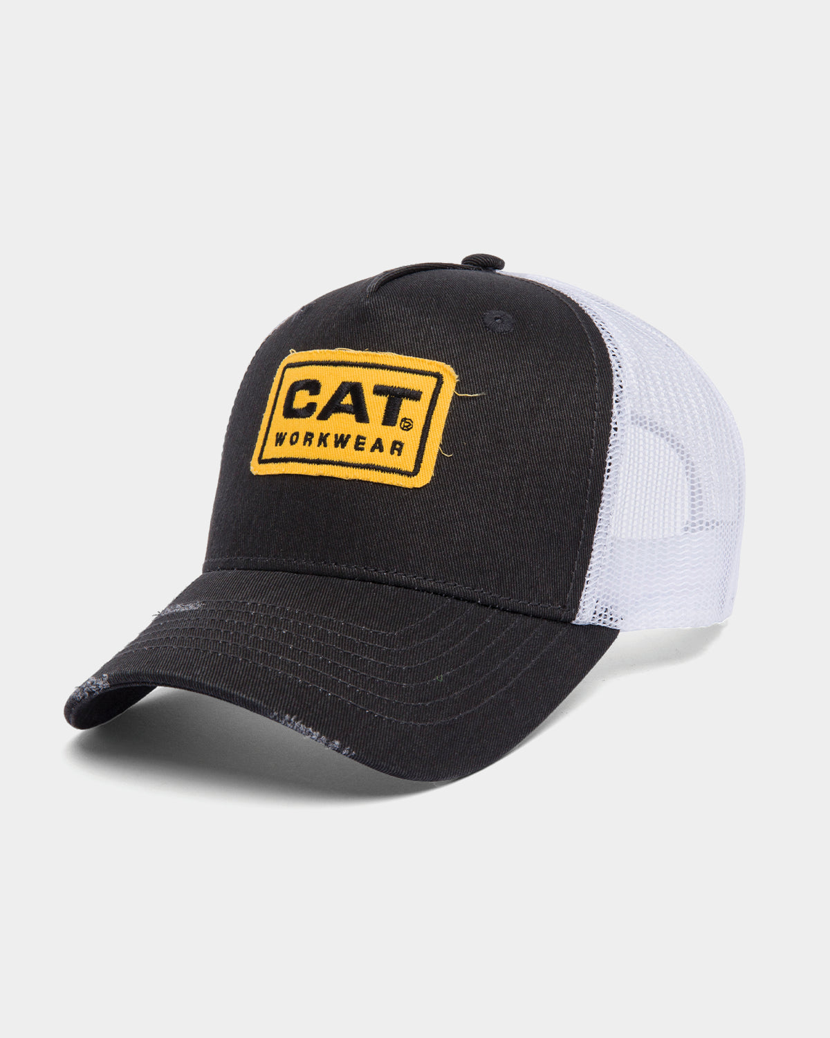 Cat Workwear UNSTRUCTURED CURVE BILL TRUCKER CAP Black Front