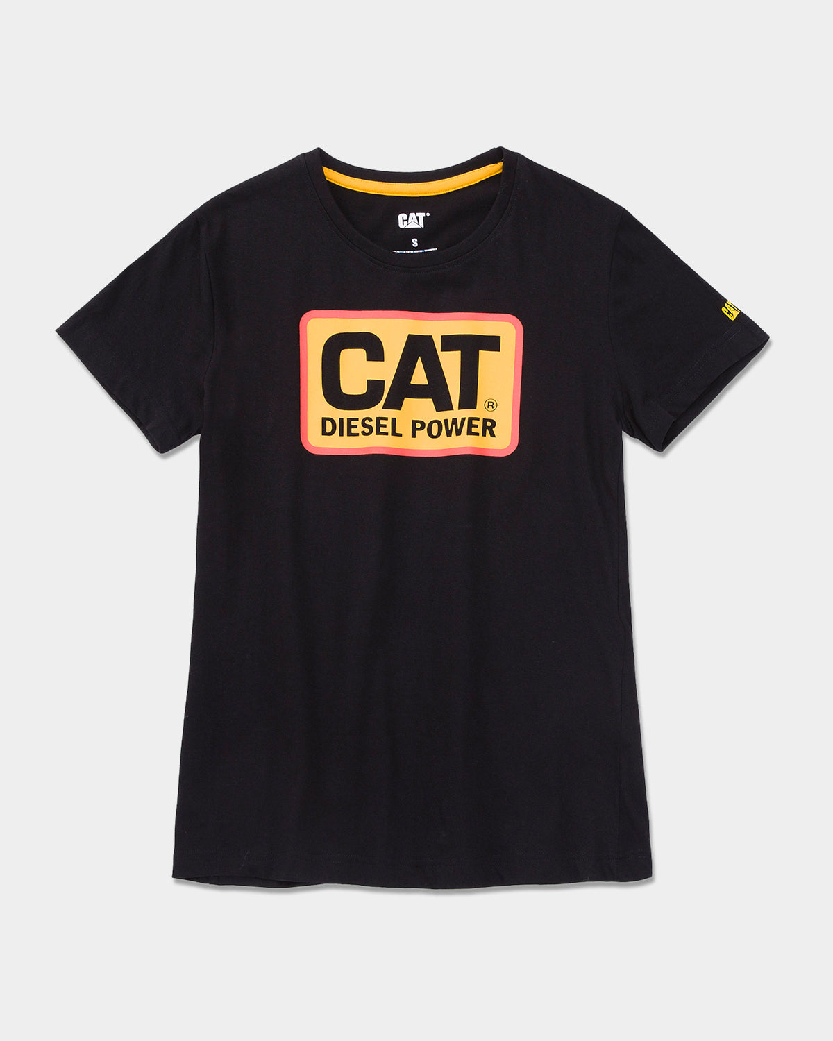 CAT WORKWEAR Women's CAT© Diesel Power T-Shirt Black Orange Front