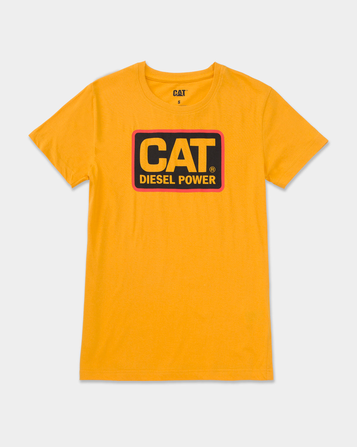 CAT WORKWEAR Women's CAT© Diesel Power T-Shirt Yellow Orange Front