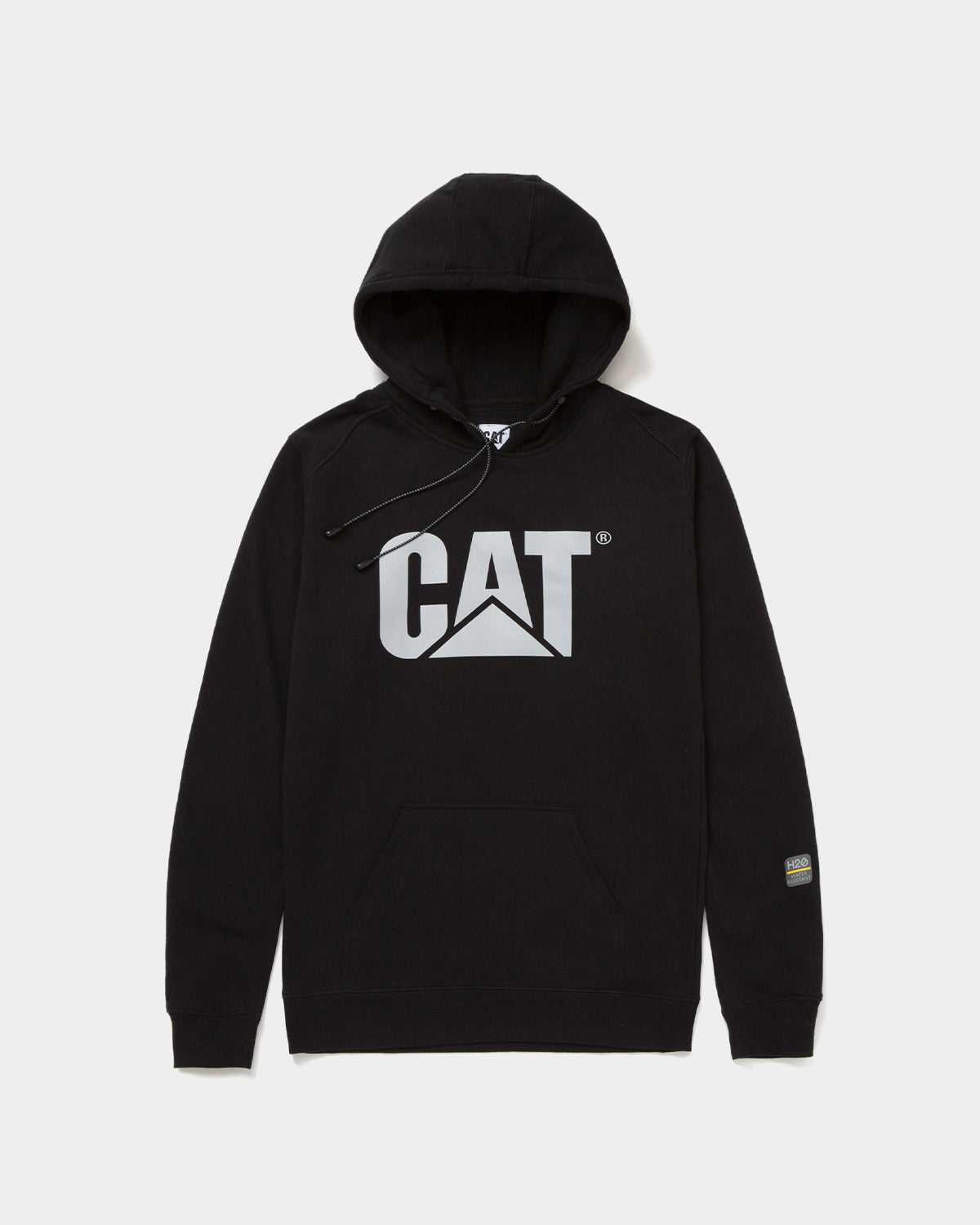 Cat Workwear Women's H2O Pullover Hoodie Black Laydown Front