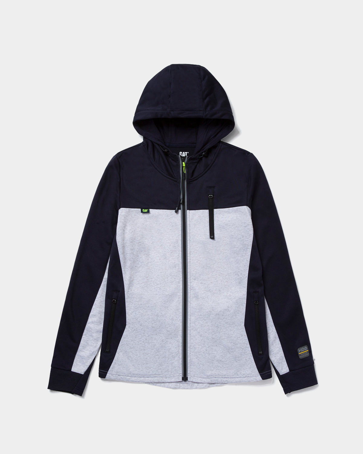 Cat Workwear Women's H2O Zip Up Hoodie Navy Front