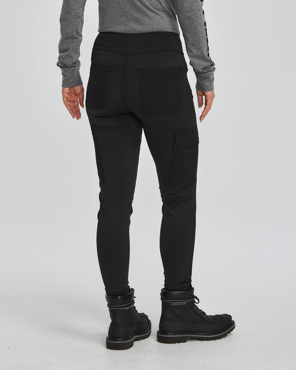 Cat Workwear Women's Active Work Legging Black on model back