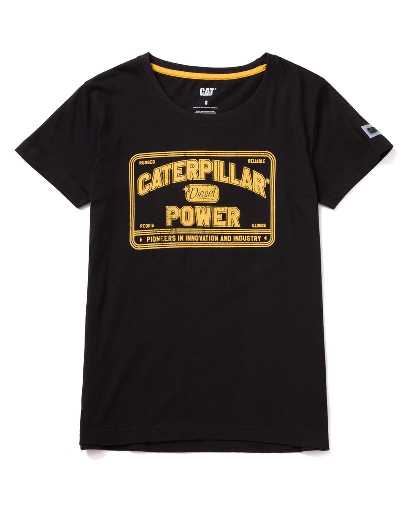 CAT Workwear Women's CAT Power T-Shirt Black Front