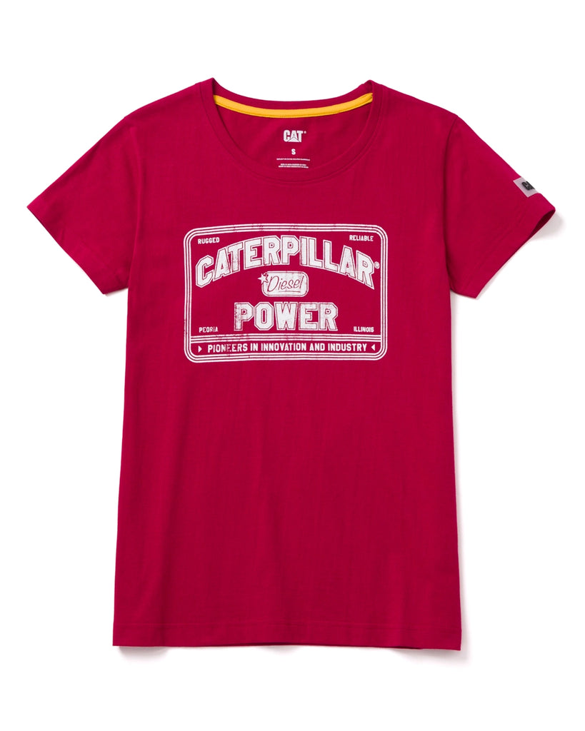 CAT Workwear Women's CAT Power T-Shirt Persian Red Front
