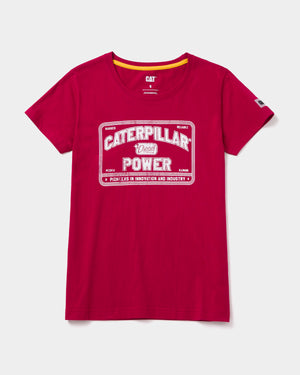 CAT Workwear Women's CAT Power T-Shirt Persian Red Front