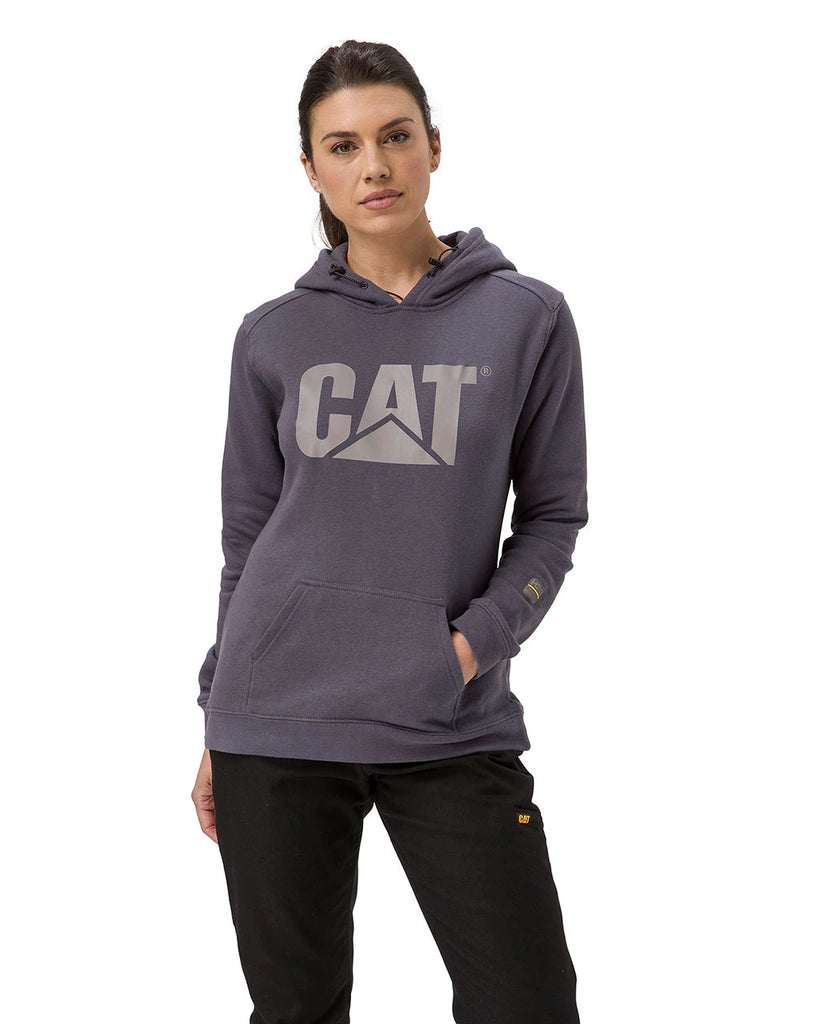  Cat Workwear Women's H2O Pullover Hoodie Faded Navy Front