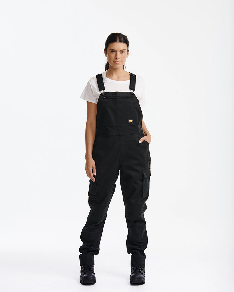 Cat Workwear Women's Stretch Canvas Utility Overall Front