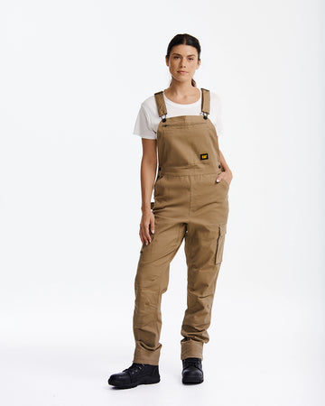 Cat Workwear Women's Stretch Canvas Utility Overall Front