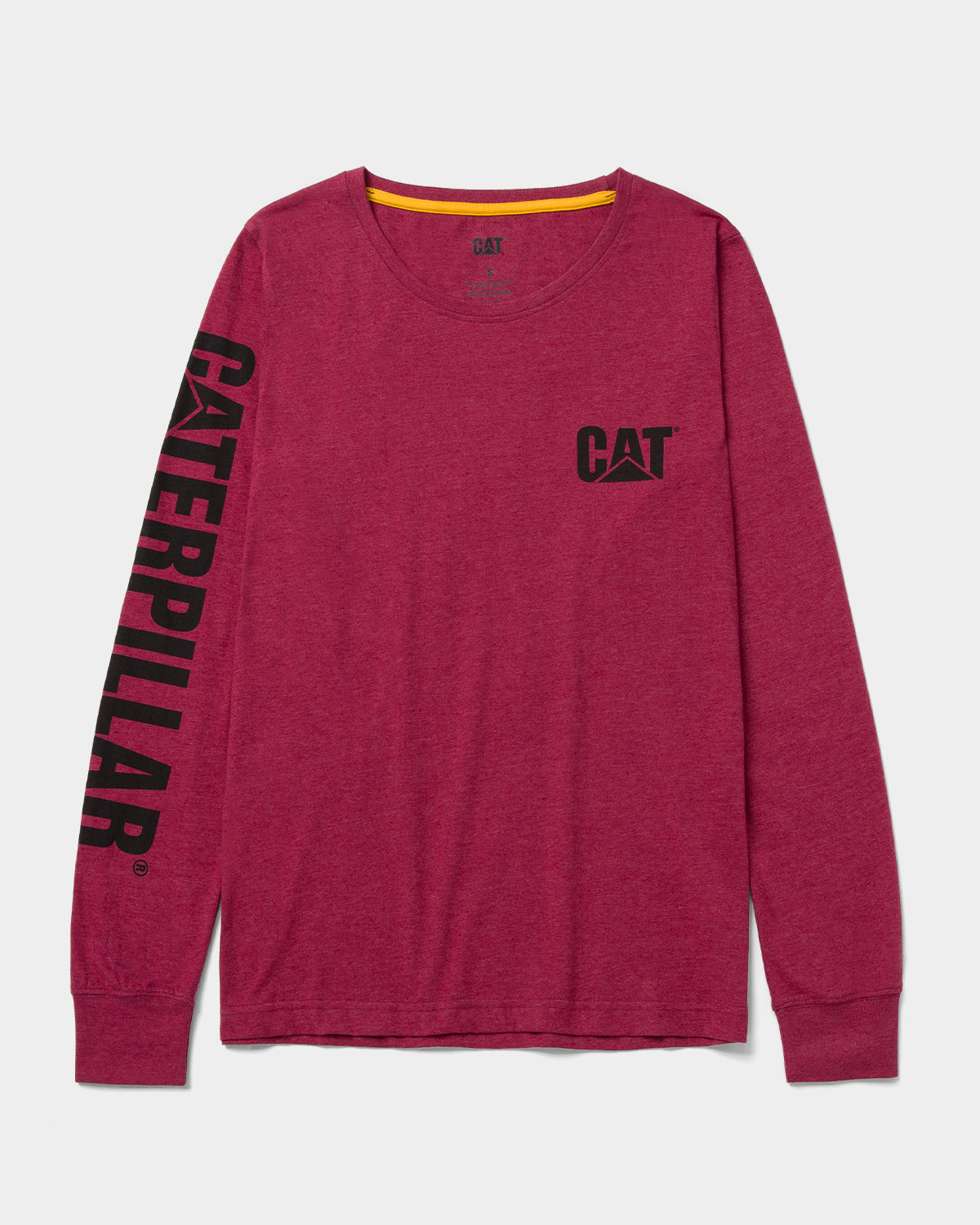 CAT WORKWEAR Women's Trademark Banner Long Sleeve T-Shirt Brick Heather Front