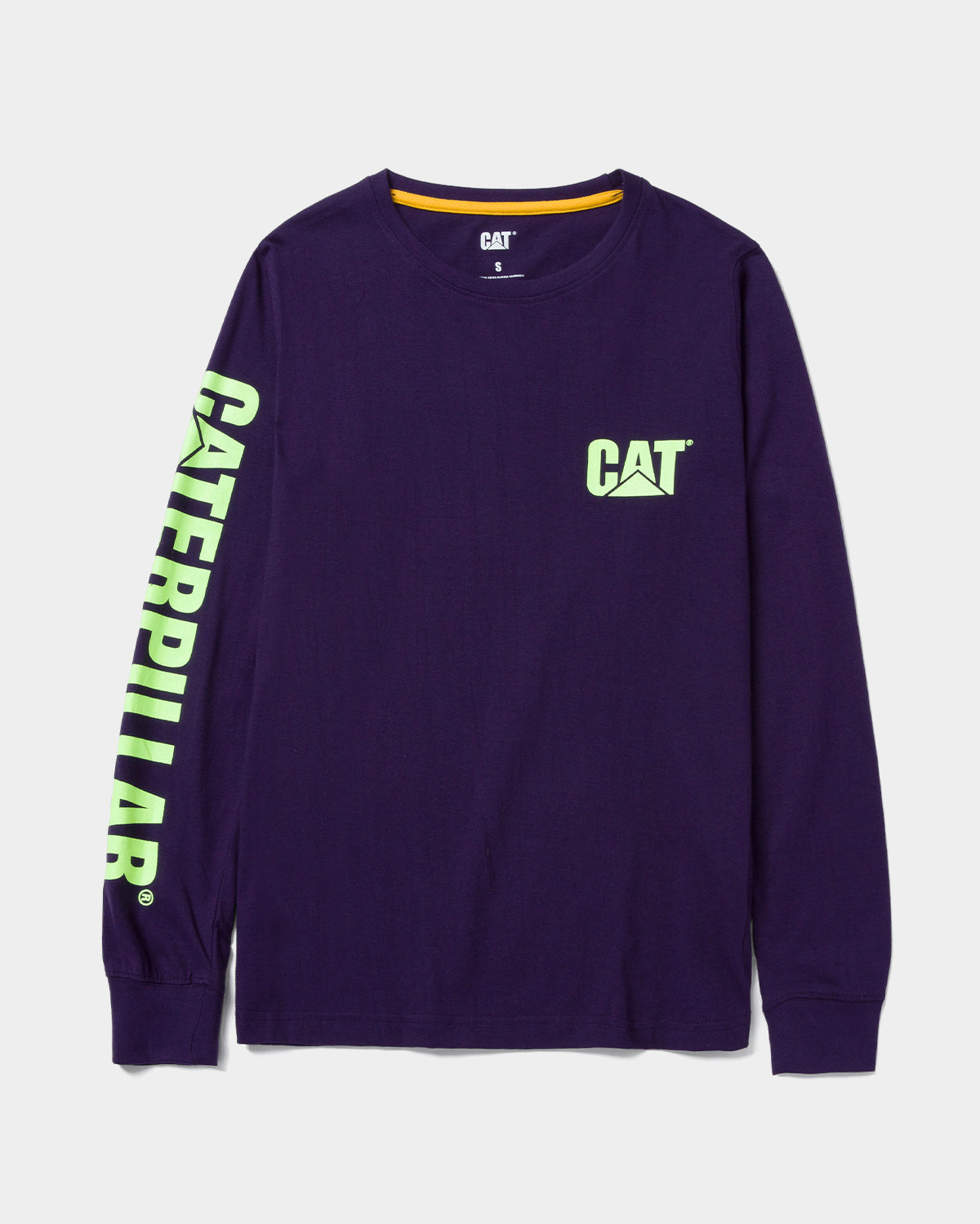 CAT WORKWEAR Women's Trademark Banner Long Sleeve T-Shirt Purple Velvet Front