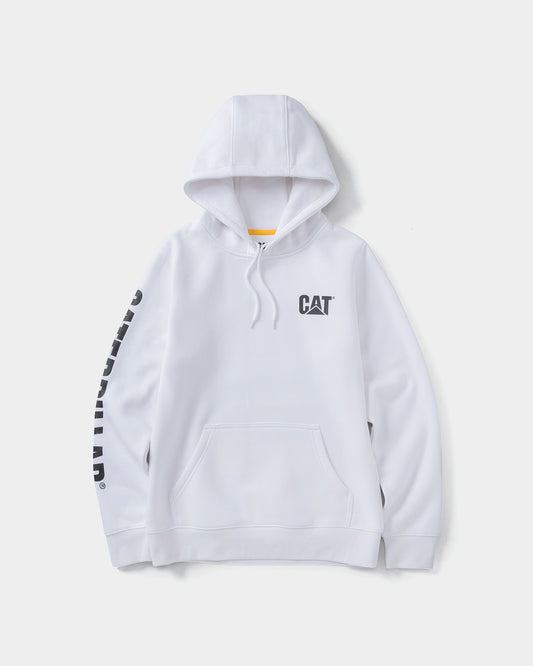 CAT Workwear Women's Trademark Banner Pullover Hoodie White