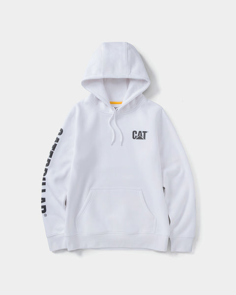 Women s Trademark Banner Pullover Hoodie White 2x Caterpillar Shop