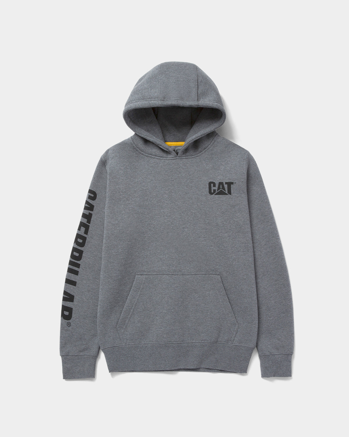 CAT Workwear Women's Trademark Banner Pullover Hoodie Dark Heather Grey Front