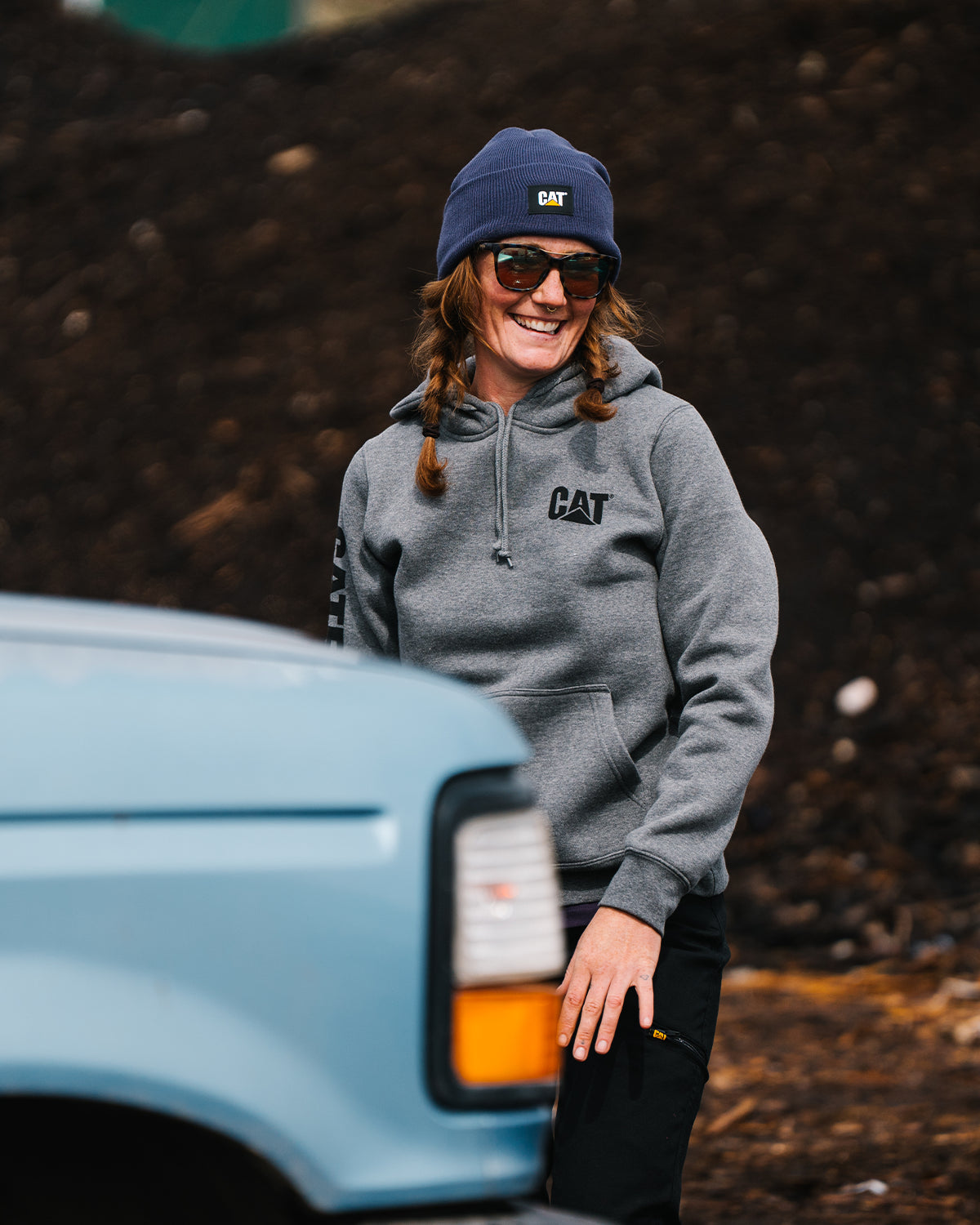 Women s Trademark Banner Pullover Hoodie CAT WORKWEAR Caterpillar Workwear