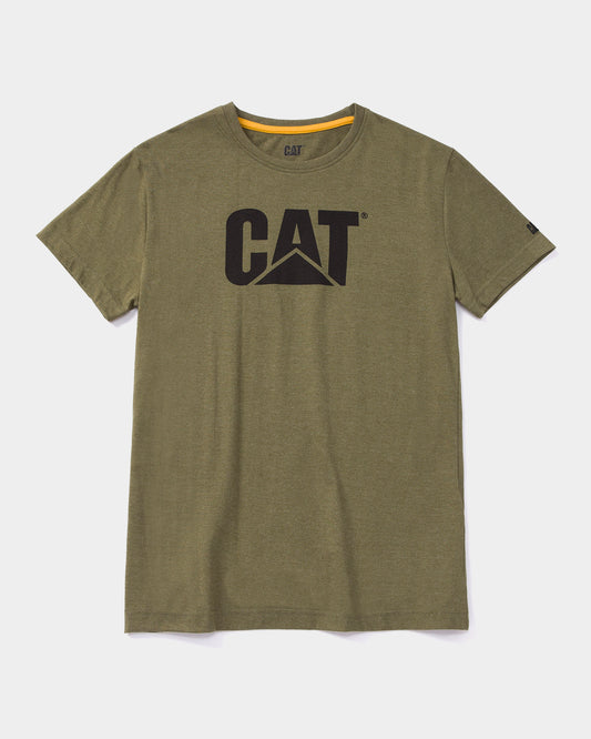 CAT WORKWEAR Women's TM Logo T-Shirt Marshland Heather Front