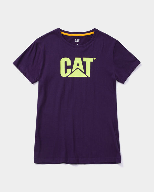 CAT WORKWEAR Women's TM Logo T-Shirt Purple Velvet Front