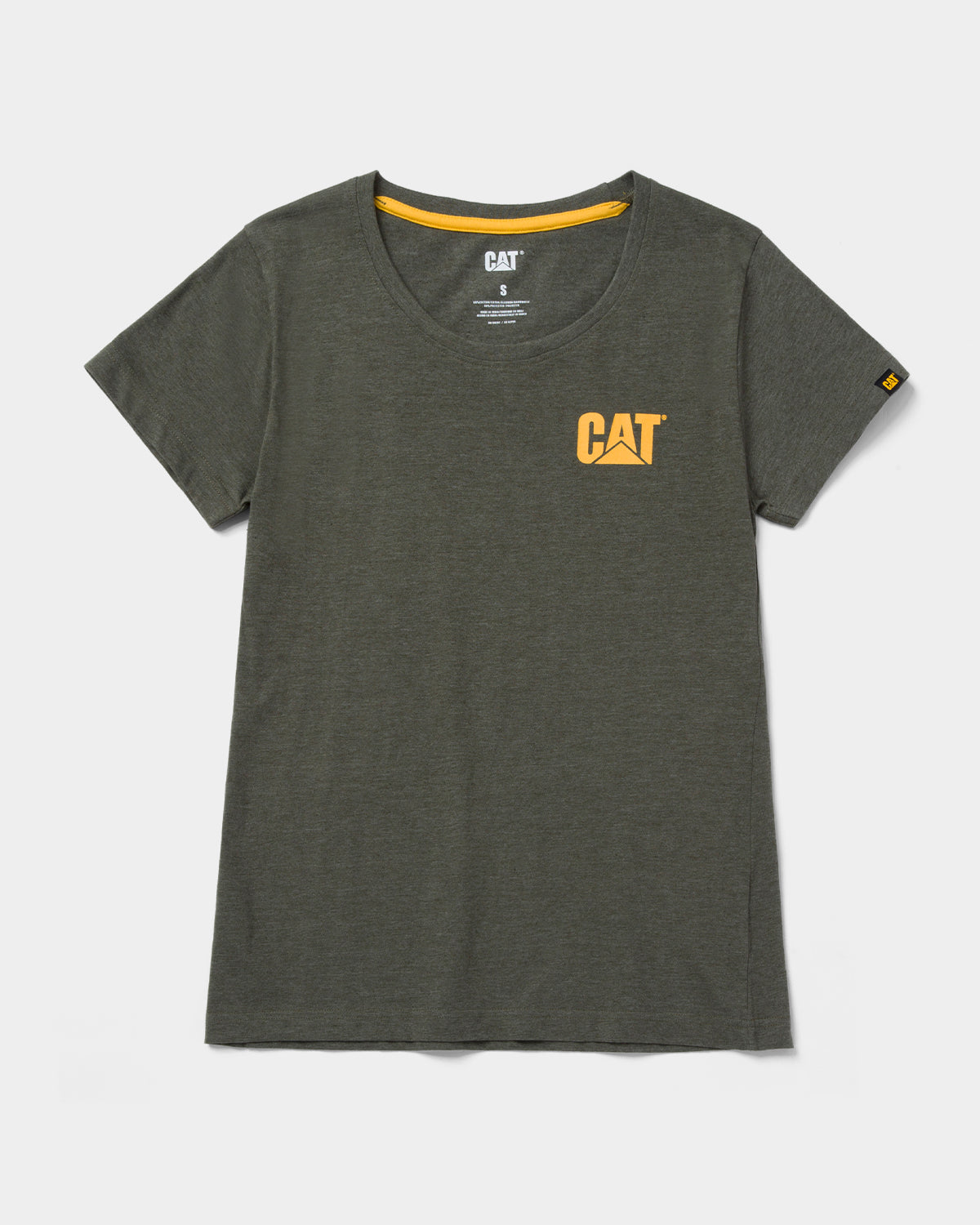 CAT WORKWEAR Women's Trademark T-Shirt Army Moss Front