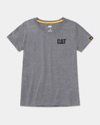 CAT WORKWEAR Women's Trademark T-Shirt Dark Heather Grey Front,color:Dark Heather Grey