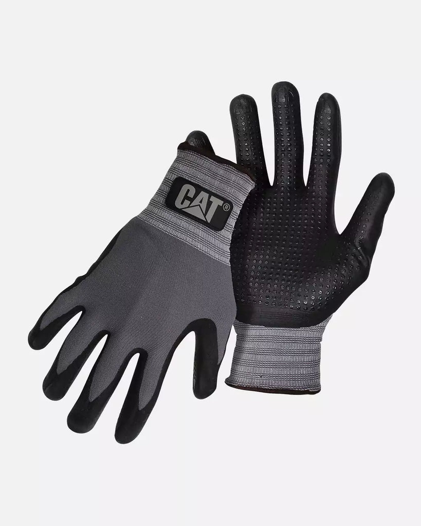 CAT Workwear Men's Dipped & Dotted Nitrile Coated Palm Glove