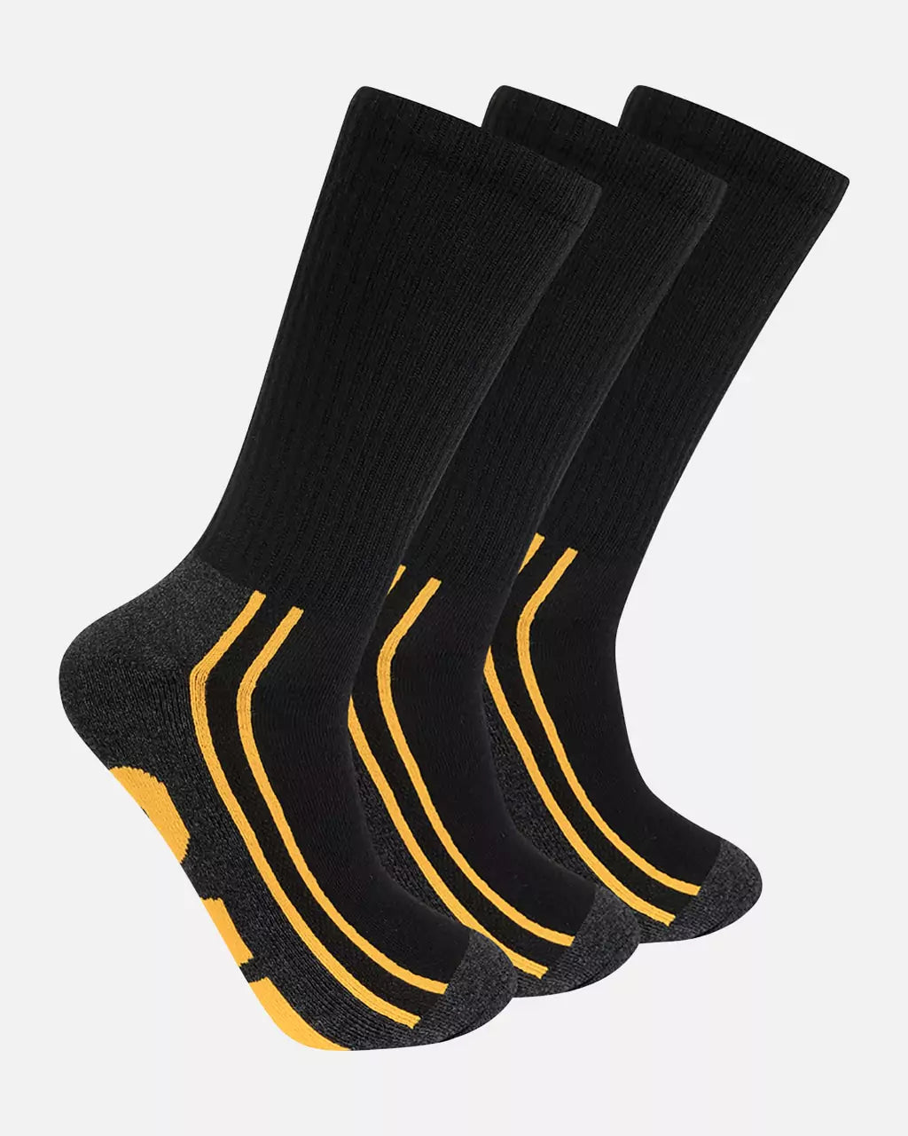 CAT WORKWEAR Men's Half Cushion Crew Socks (3 Pack) Black