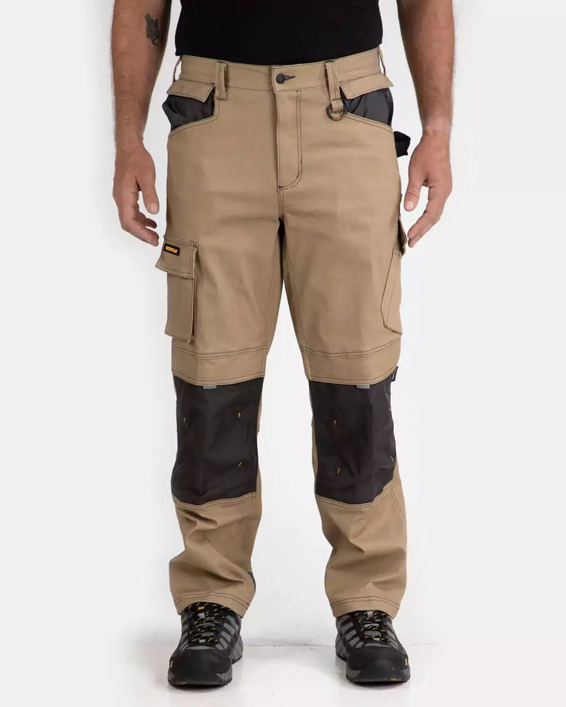 Men's H2O Defender Work Pants Dark Sand Front Pockets In