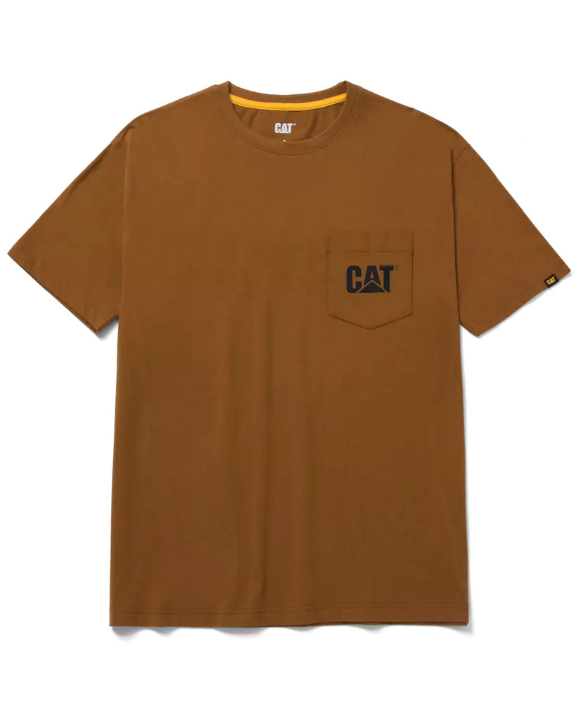 CAT Workwear Men's Logo Pocket T-Shirt Bronze Front