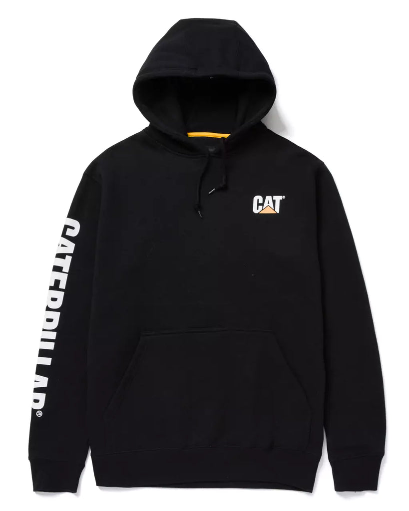 CAT Workwear Men's Trademark Banner Hoodie Black Front