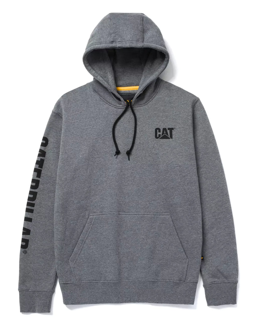 CAT Workwear Men's Trademark Banner Hoodie Dark Heather Grey Front