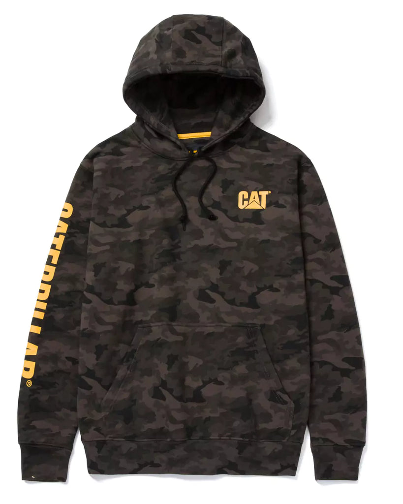 CAT Workwear Men's Trademark Banner Hoodie Night Camo Front