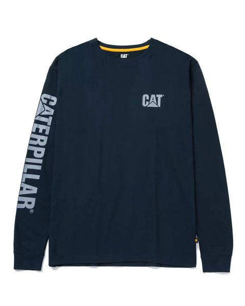 CAT Trademark Banner Short Sleeve Work T-Shirt - Black 1510305