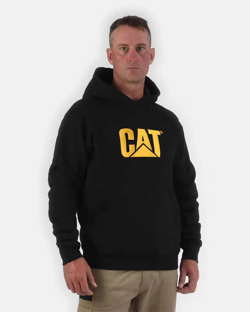 CAT Workwear Men's Trademark Hooded Sweatshirt Black Front
