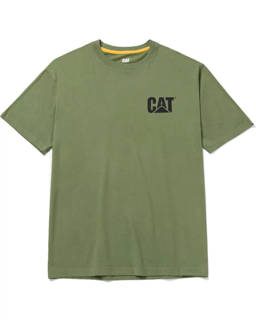 CAT Workwear Men's Trademark T-Shirt Chive Front
