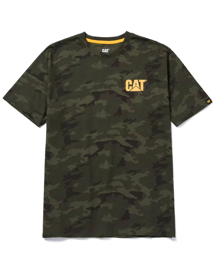 CAT Workwear Men's Trademark T-Shirt Night Camo Front