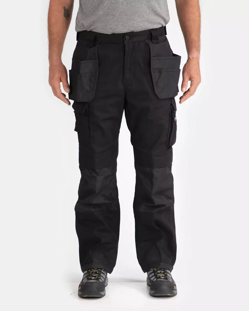 CAT Workwear Men's Trademark Work Pants Black Front Pockets Out