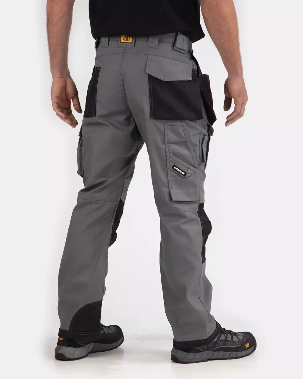  Caterpillar Advanced Stretch Trademark Work Pants for Men with  Articulated Knees, Side Cargo Pocket, and Dual Tool Pockets, Black - 34W X  30L : Tools & Home Improvement