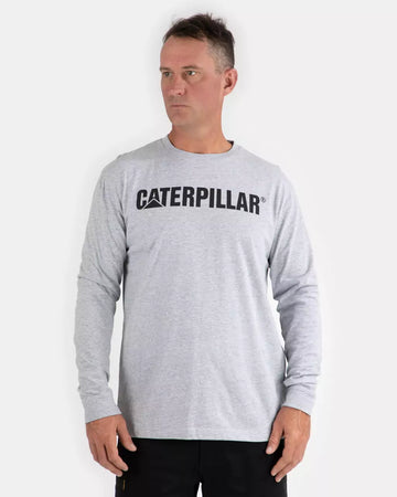 CAT Workwear Men's UPF Defender Long Sleeve T-Shirt Heather Grey Front