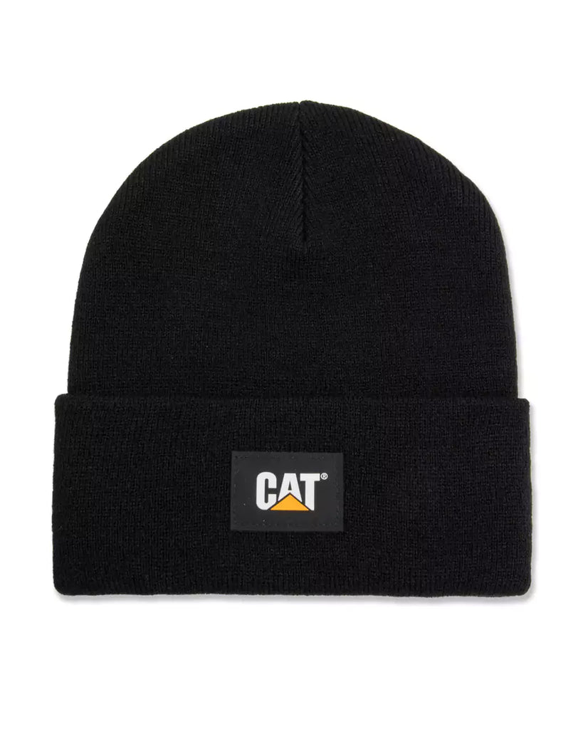 CAT Label Cuff Beanie Black