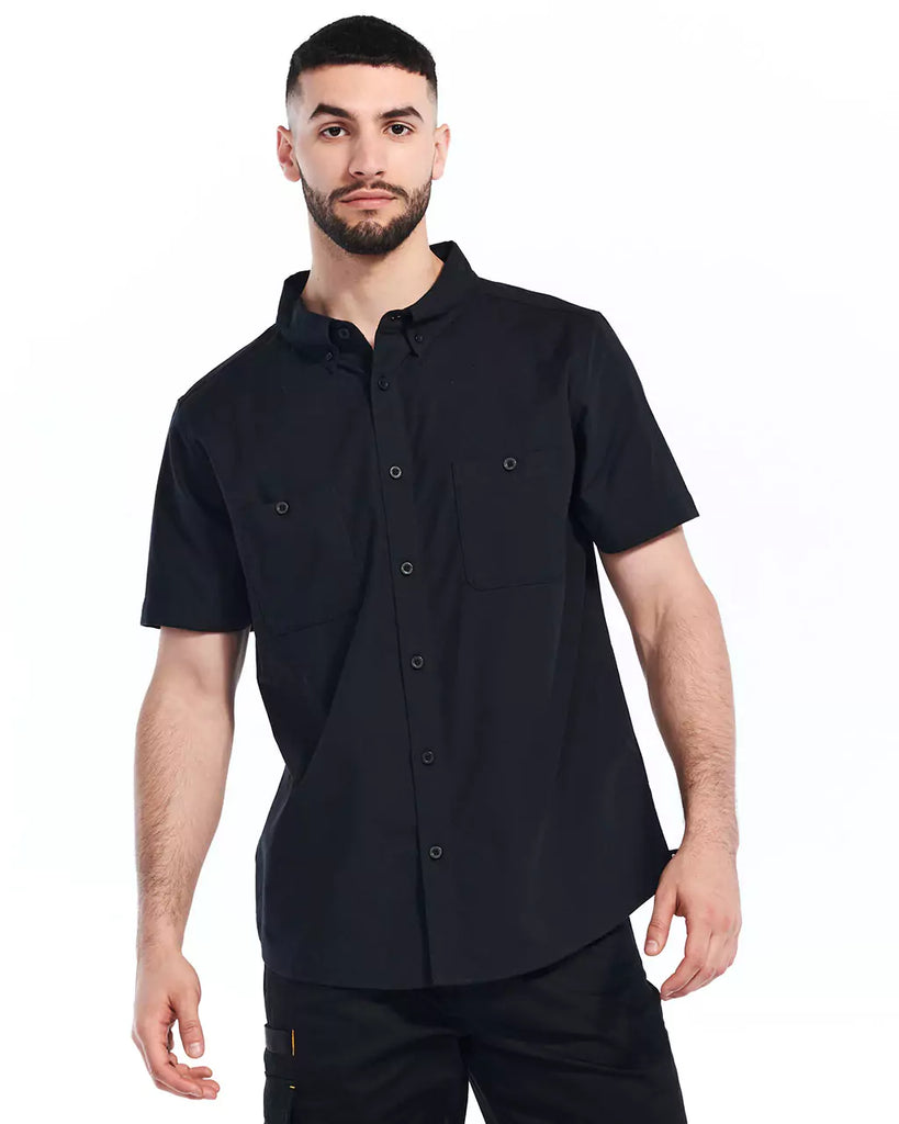CAT WORKWEAR Men's Classic Oxford Work Shirt Black Front