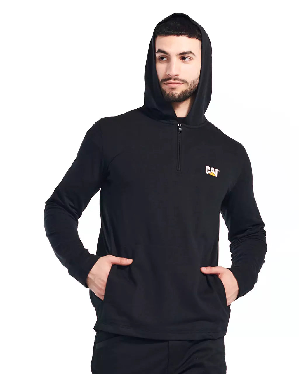 Men s Cooling Quarter Zip Hoodie CAT WORKWEAR Caterpillar