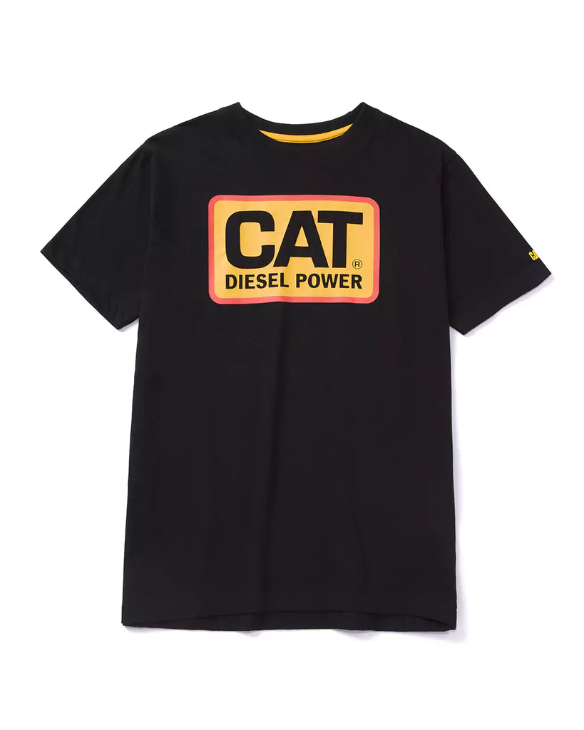 CAT WORKWEAR Men's CAT® Diesel Power T-Shirt Black Orange Front