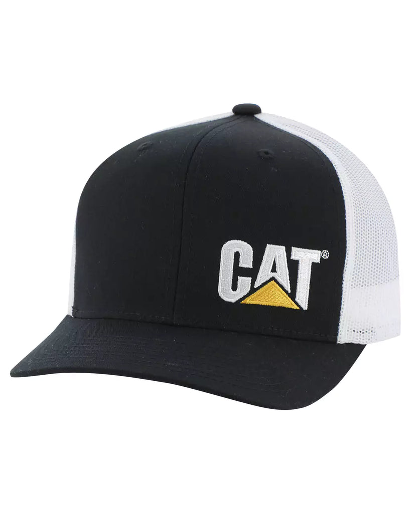 Men's Flexfit CAT Trademark Trucker Hat Black