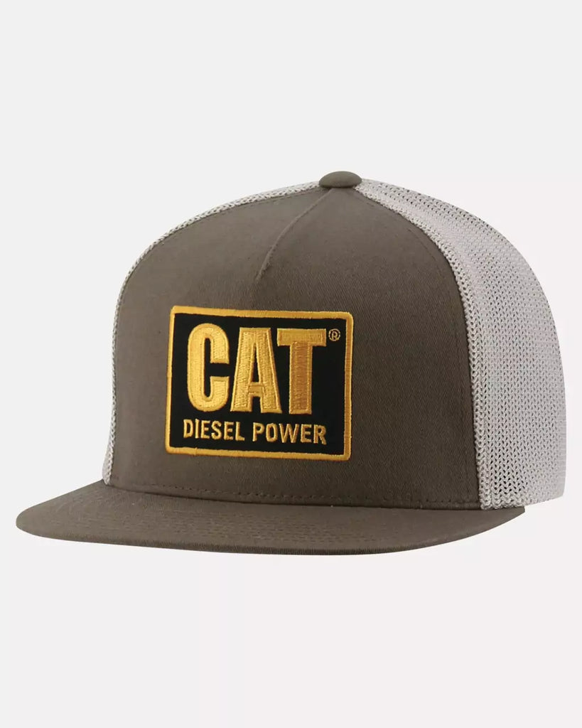 Men's Diesel Power Flexfit Trucker Hat Dark Earth Front