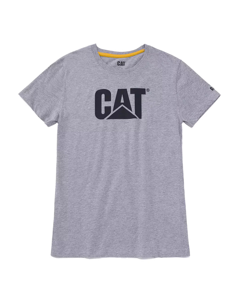CAT WORKWEAR Women's TM Logo T-Shirt Heather Grey Front