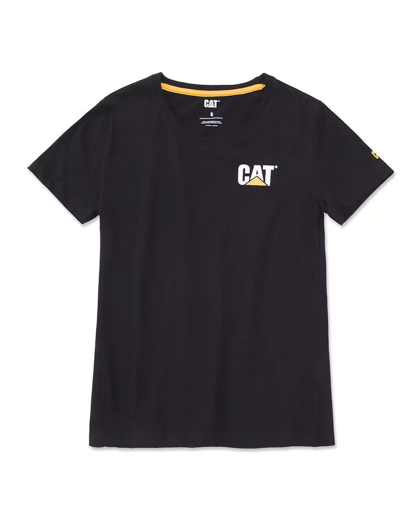 CAT WORKWEAR Women's Trademark T-Shirt Black Front